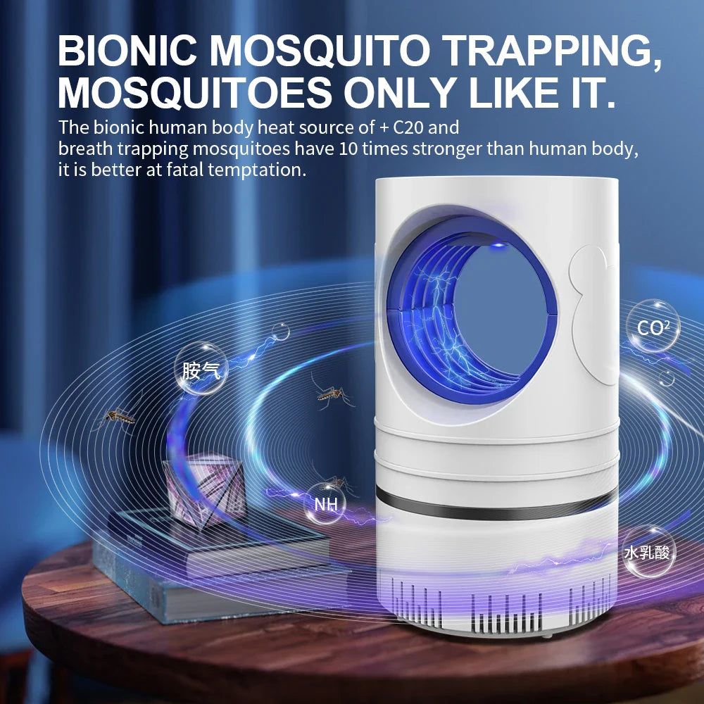 Capcană Inteligentă pentru Țânțari și Insecte – UV LED, Fără Zgomot, Consum Redus